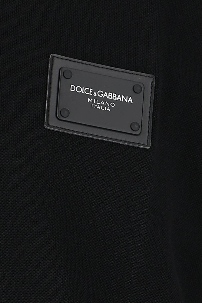 Dolce & Gabbana Logo Patch Polo Shirt - Black 6 Dolce & Gabbana Logo Patch Polo Shirt - Black - Image 6