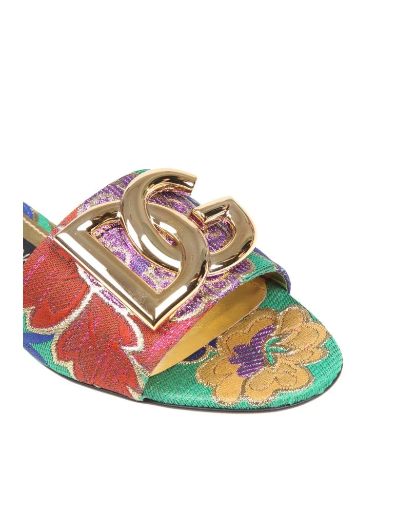 ( New Season ) Dolce & Gabbana Logo Plaque Open-Toe Slides - Multi 5 ( New Season ) Dolce & Gabbana Logo Plaque Open-Toe Slides - Multi - Image 5