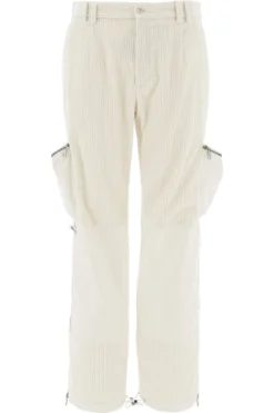 Dolce & Gabbana Straight Leg Corduroy Pants - White