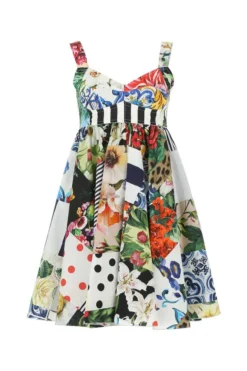 Dolce & Gabbana Patchwork Flared Mini Dress - Multi