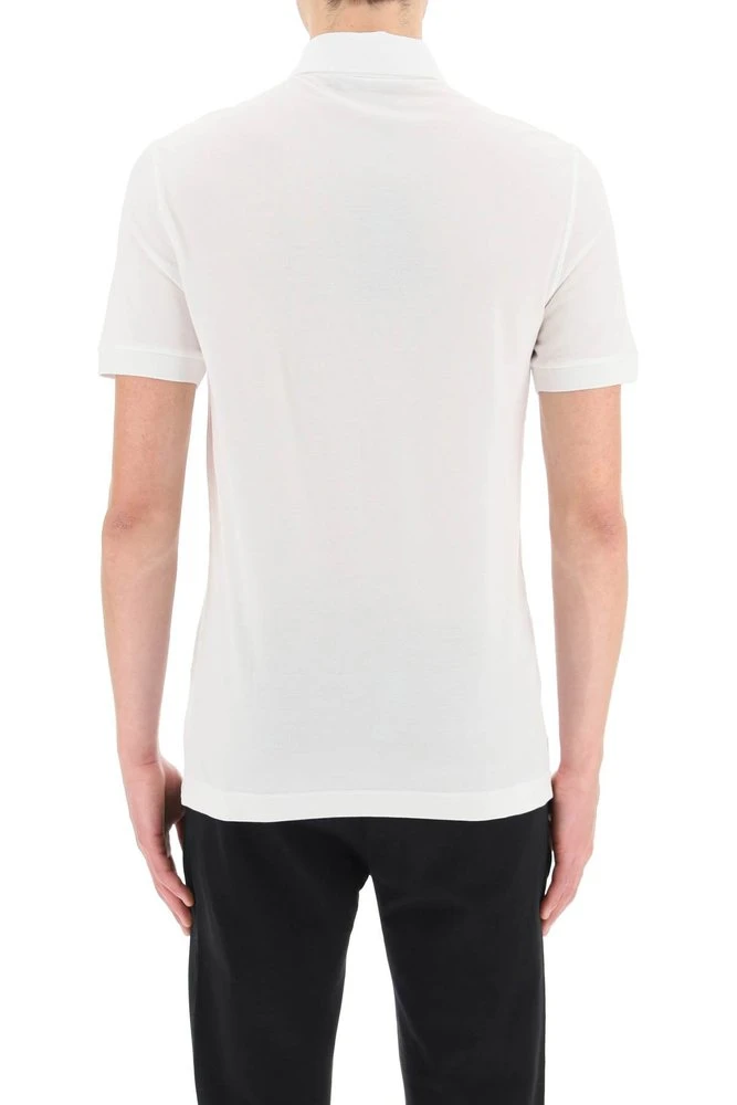 ( New Season ) Dolce & Gabbana Logo Patch Polo Shirt - White 4 ( New Season ) Dolce & Gabbana Logo Patch Polo Shirt - White - Image 4