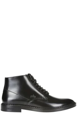 Dolce & Gabbana Lace-Up Ankle Boots - Black