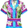 ( New Season ) Dolce & Gabbana Bluebell-Printed Belted Shirt - Multi
