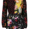 Dolce & Gabbana Patchwork Tie-Waist Blouse - Multi