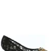 ( New Season ) Dolce & Gabbana Lace Detailed Pointed-Toe Pumps - Black