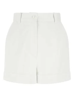 ( New Season ) Dolce & Gabbana Gabardine Shorts - White