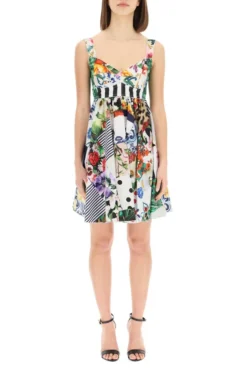 Dolce & Gabbana Patchwork Flared Mini Dress - Multi -Cheap Vestureo Store 69c6b916fe40762a19efa3a12c20b19d