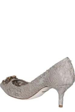 ( New Season ) Dolce & Gabbana Lace Detailed Pointed-Toe Pumps - Beige -Cheap Vestureo Store 6a1ea698a04777bb050959a7430b6bfd