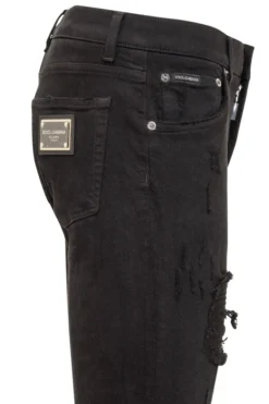 ( New Season ) Dolce & Gabbana Mid-Rise Distressed Jeans - Black -Cheap Vestureo Store 6a6dcf925a868700dbd3db679d1e14cd