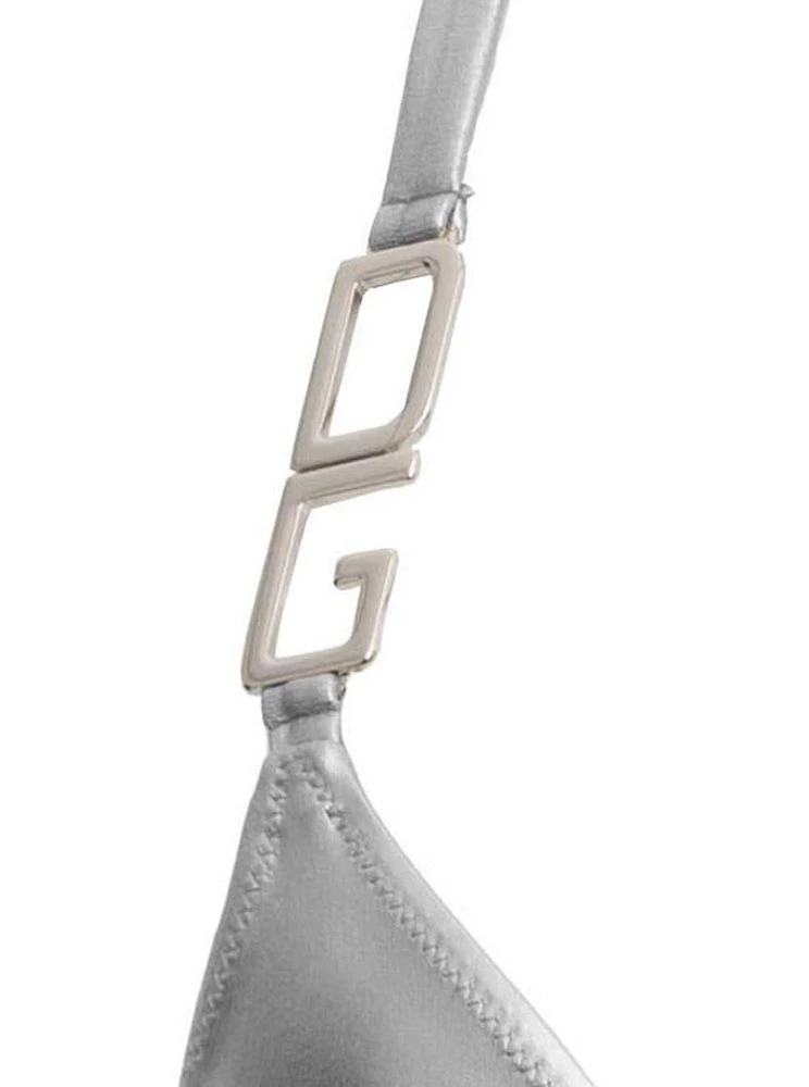 ( New Season ) Dolce & Gabbana Logo Plaque Halterneck Bikini Set - Silver 3 ( New Season ) Dolce & Gabbana Logo Plaque Halterneck Bikini Set - Silver - Image 3