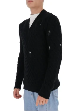 Dolce & Gabbana Distressed Knit Jumper - Black 11 Dolce & Gabbana Distressed Knit Jumper - Black -Cheap Vestureo Store 6b43b618477de925d965c780a40a567e