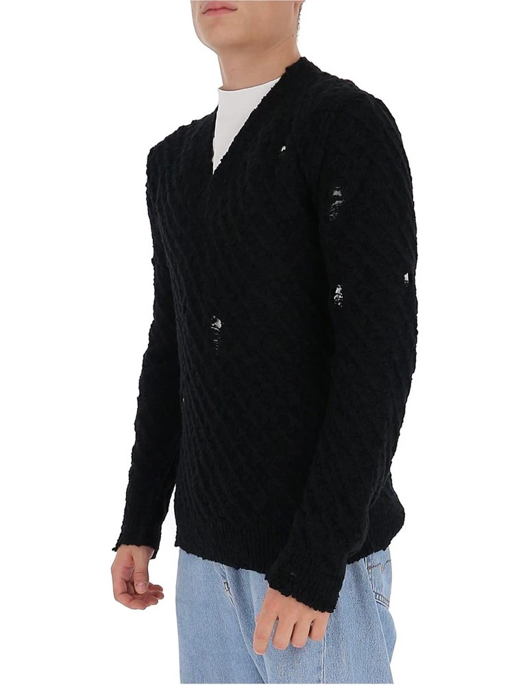 Dolce & Gabbana Distressed Knit Jumper - Black 5 Dolce & Gabbana Distressed Knit Jumper - Black - Image 5
