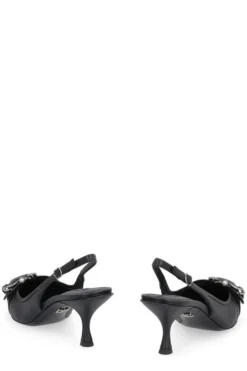 Dolce & Gabbana Devotion Buckle Embellished Slingback Pumps - Black -Cheap Vestureo Store 6b5af99ba917a44d194ae32d74b91e36