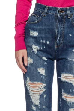 Dolce & Gabbana Distressed Tapered Jeans - Blue -Cheap Vestureo Store 6bfca6c6c6a70e0d58d35fa8ee82bf19