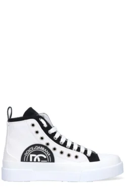 Dolce & Gabbana Logo Patch High-Top Sneakers - Multi