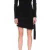 ( New Season ) Dolce & Gabbana Cut-Out Knot Detailed Mini Dress - Black