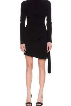 ( New Season ) Dolce & Gabbana Cut-Out Knot Detailed Mini Dress - Black