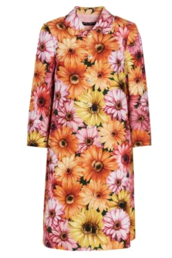 Dolce & Gabbana Gerbera Daisy Printed Single-Breasted Coat - Multi