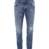 Dolce & Gabbana Distressed Slim Leg Jeans - Blue