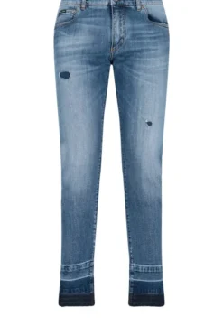 Dolce & Gabbana Distressed Straight-Leg Jeans - Blue