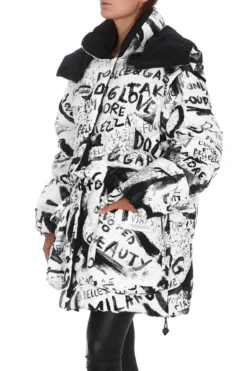 Dolce & Gabbana Slogan Graffiti Hooded Coat - Multi -Cheap Vestureo Store 6d89af86ab05062e781371e8f576dd6f