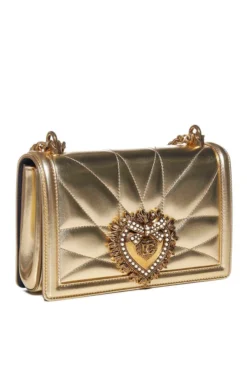 ( New Season ) Dolce & Gabbana Devotion Crossbody Bag - Gold -Cheap Vestureo Store 6d91494211084c87b7c968ec468f975b