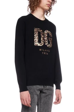 Dolce & Gabbana Logo Patch Knit Sweater - Black -Cheap Vestureo Store 6d93a630b6e4363b8beba0319e229c28