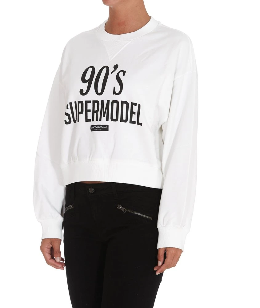 Dolce & Gabbana 90's Supermodel Print Sweatshirt - White 6 Dolce & Gabbana 90's Supermodel Print Sweatshirt - White - Image 6