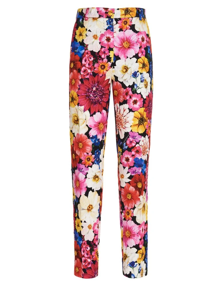 ( New Season ) Dolce & Gabbana Garden-Print Pants - Multi 1 ( New Season ) Dolce & Gabbana Garden-Print Pants - Multi