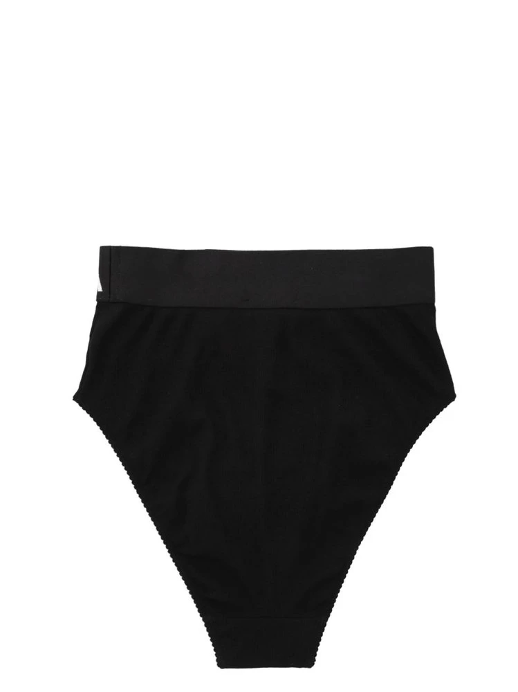 ( New Season ) Dolce & Gabbana High-Waisted Logo Waistband Briefs - Black 2 ( New Season ) Dolce & Gabbana High-Waisted Logo Waistband Briefs - Black - Image 2