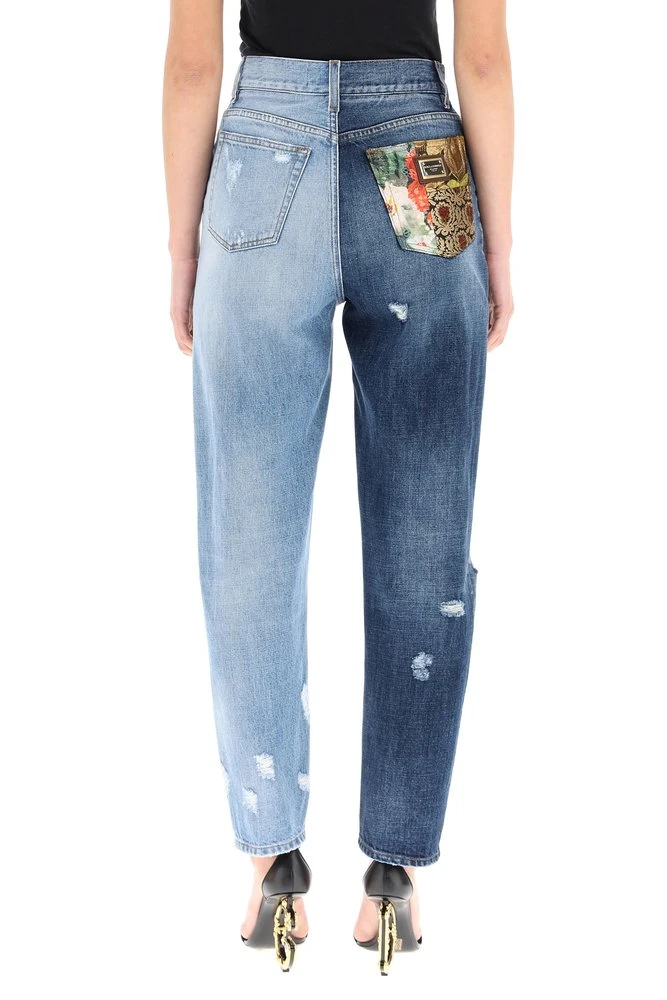 Dolce & Gabbana Patchwork Distressed Jeans - Multi 3 Dolce & Gabbana Patchwork Distressed Jeans - Multi - Image 3