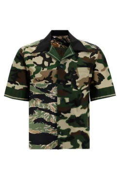 ( New Season ) Dolce & Gabbana Camouflage Printed Short-Sleeved Shirt - Multi