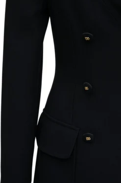 Dolce & Gabbana Double-Breasted Long-Line Coat - Black -Cheap Vestureo Store 718d2e593f903b16801ba67e47bfb981