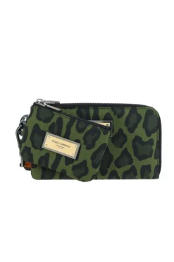 Dolce & Gabbana Logo Plaque Leopard Print Two-Piece Pouch - Multi