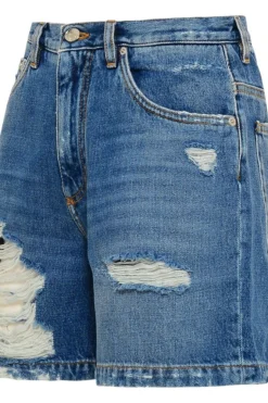 ( New Season ) Dolce & Gabbana Distressed Denim Shorts - Blue -Cheap Vestureo Store 728eaf34385c9581b4c4654c0c165f0a