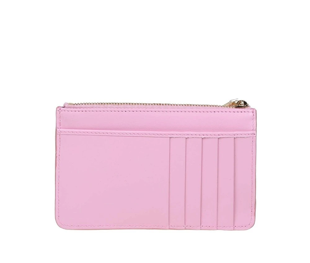( New Season ) Dolce & Gabbana Logo Embellished Zipped Card Holder - Pink 2 ( New Season ) Dolce & Gabbana Logo Embellished Zipped Card Holder - Pink - Image 2