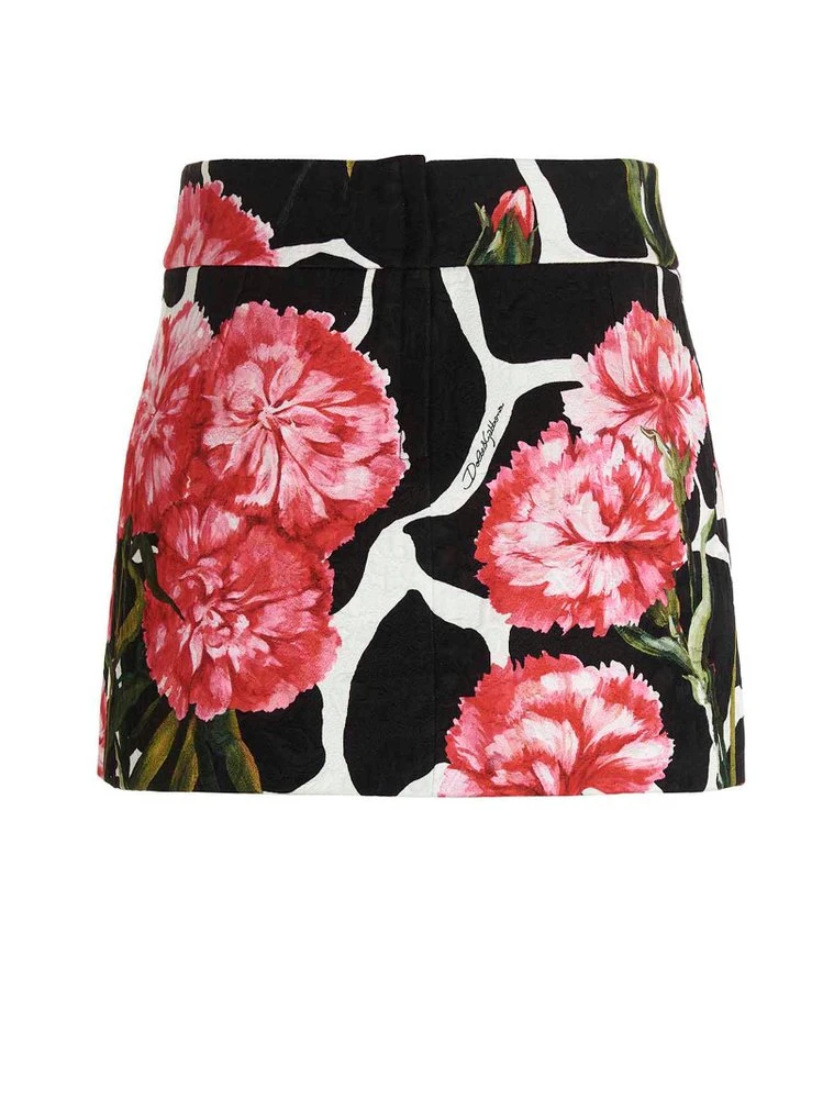 ( New Season ) Dolce & Gabbana Allover Floral Printed Mini Skirt - Multi 2 ( New Season ) Dolce & Gabbana Allover Floral Printed Mini Skirt - Multi - Image 2