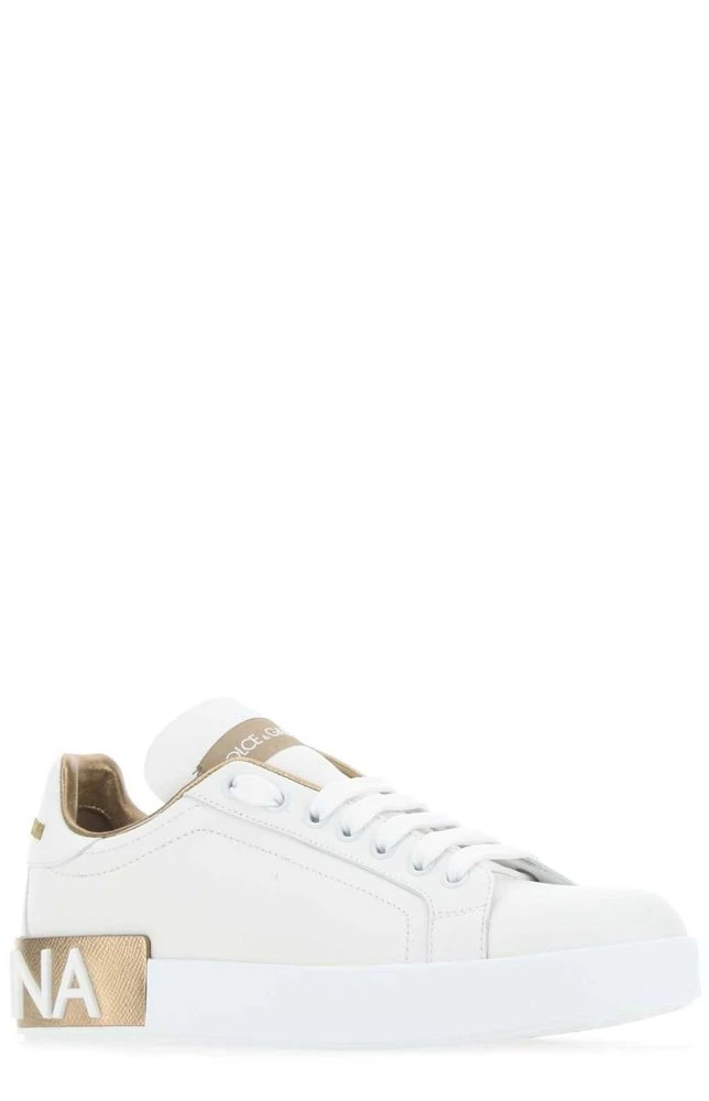 ( New Season ) Dolce & Gabbana Portofino Low-Top Sneakers - White 2 ( New Season ) Dolce & Gabbana Portofino Low-Top Sneakers - White - Image 2