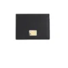 ( New Season ) Dolce & Gabbana Logo Plaque Cardholder - Black