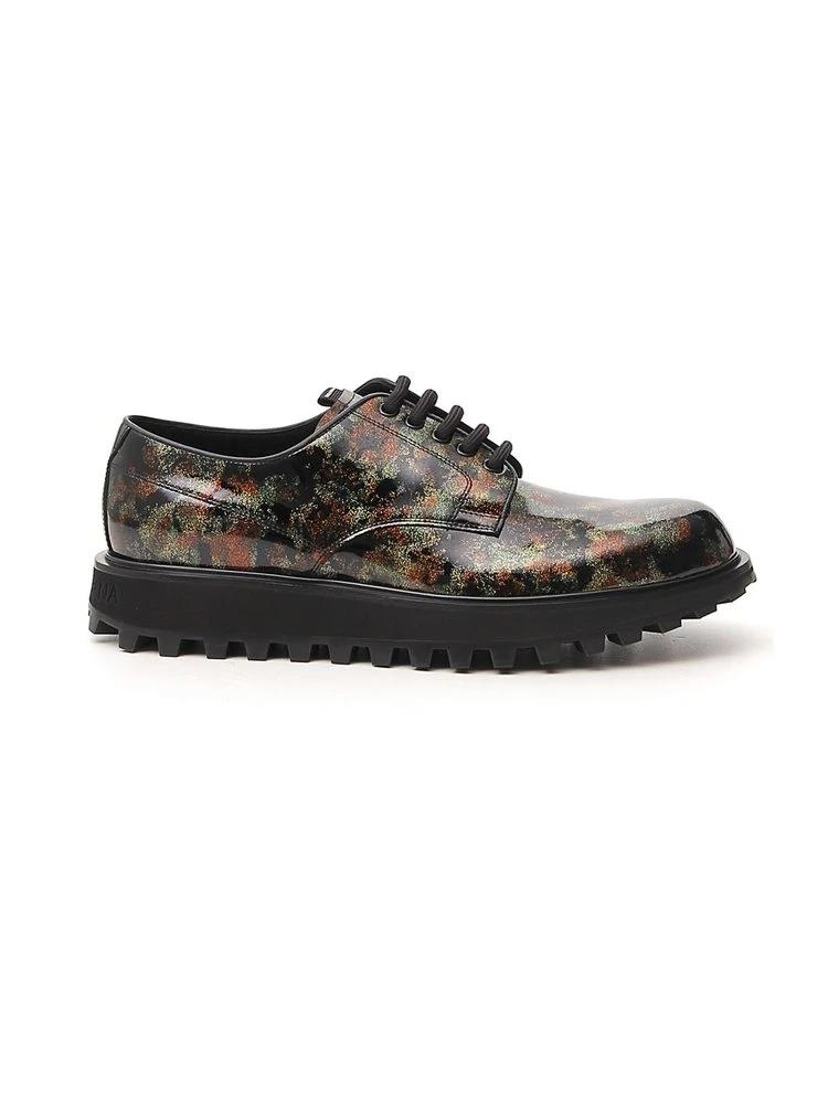 Dolce & Gabbana Printed Derby Lace-Up Shoes - MultMulti 1 Dolce & Gabbana Printed Derby Lace-Up Shoes - MultMulti