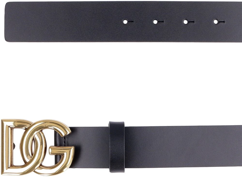 Dolce & Gabbana DG Logo Buckle Belt - Black 2 Dolce & Gabbana DG Logo Buckle Belt - Black - Image 2