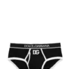 ( New Season ) Dolce & Gabbana Low-Waisted Logo Waistband Briefs - Black