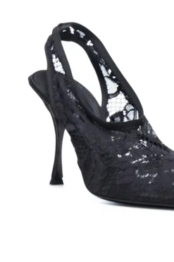 Dolce & Gabbana Lace Slingback Pumps - Black -Cheap Vestureo Store 75d78fca24a61a9ffceacf500745b99a