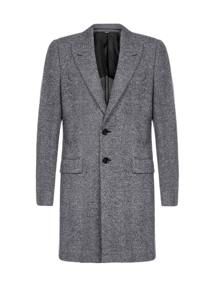 Dolce & Gabbana Single Breasted Coat - Grey 1 Dolce & Gabbana Single Breasted Coat - Grey
