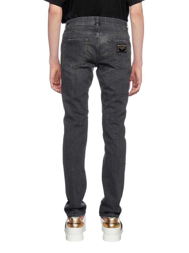 Dolce & Gabbana Ripped Skinny Leg Jeans - Black 4 Dolce & Gabbana Ripped Skinny Leg Jeans - Black - Image 4