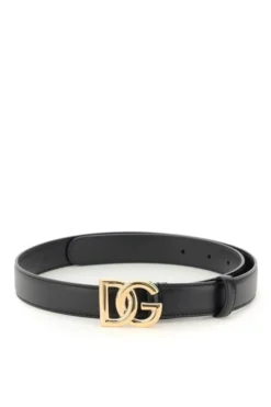 Dolce & Gabbana Logo Buckle Belt - Black