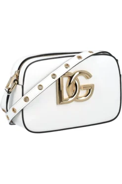 ( New Season ) Dolce & Gabbana 3.5 Logo Plaque Crossbody Bag - White -Cheap Vestureo Store 775af950c337081a7c6f0b7f4f8809fd