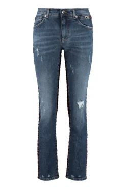 Dolce & Gabbana Tweed Panelled Jeans - Multi