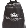 Dolce & Gabbana Logo Drawstring Backpack - Black