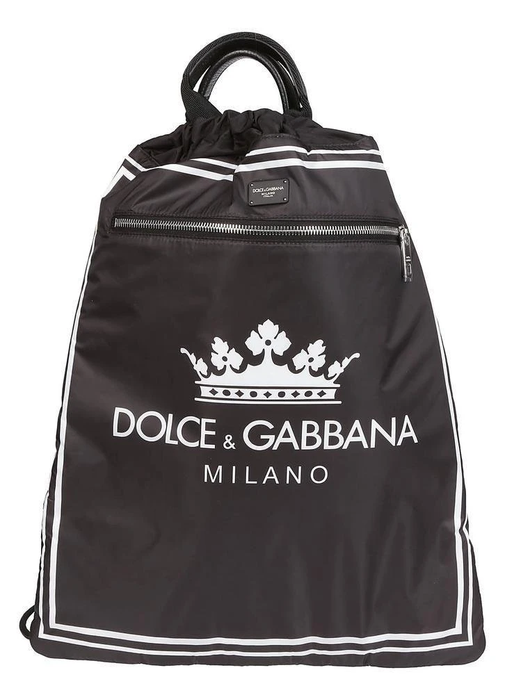 Dolce & Gabbana Logo Drawstring Backpack - Black 1 Dolce & Gabbana Logo Drawstring Backpack - Black